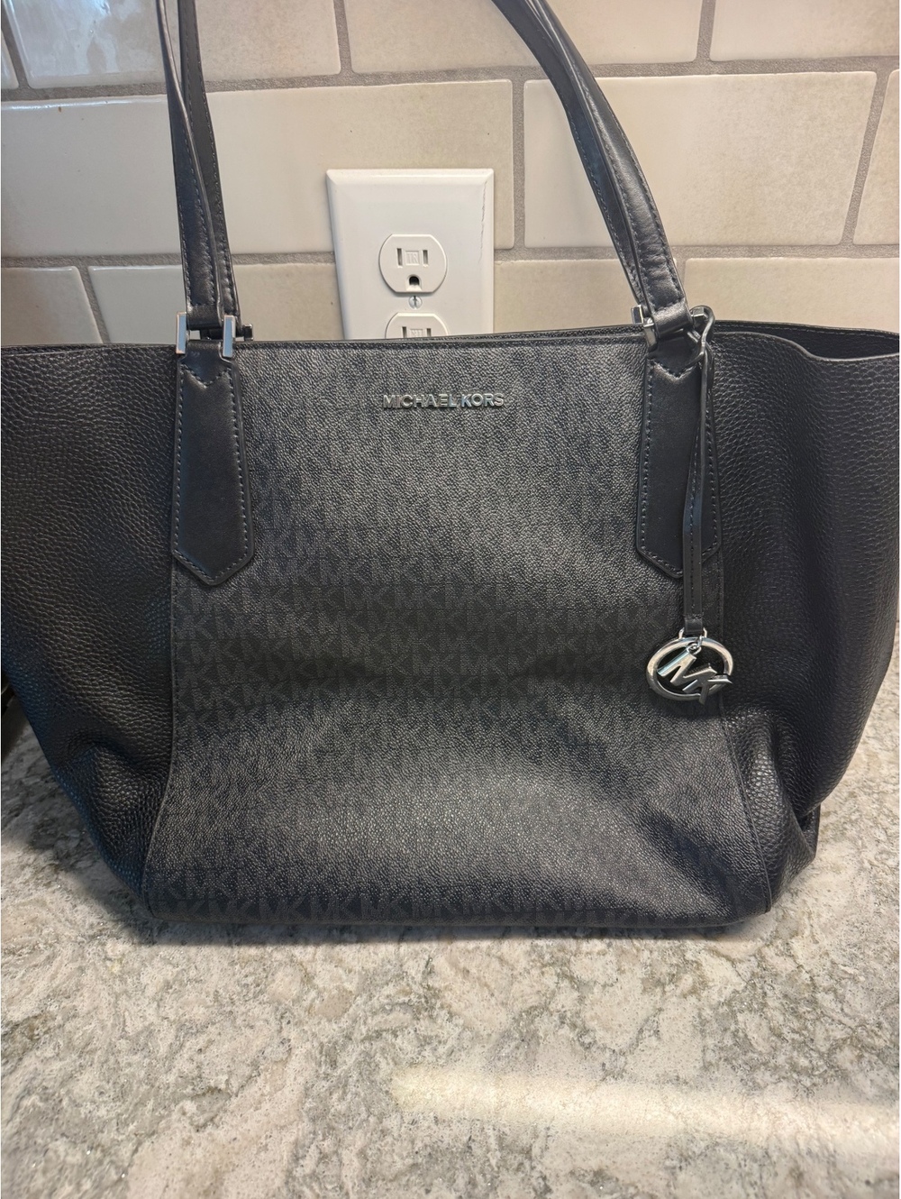 Michael Kors signature logo-print canvas tote bag Black